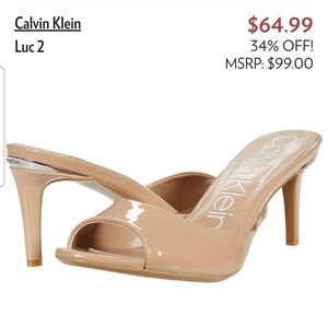Calvin klien mule sandals heel 2 3/4